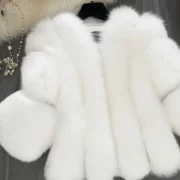 여성용 푹신한 여우 모피 코트, 우아한 럭셔리 소프트 웜 스탠드 칼라 모피 재킷, 도매 가을 겨울 신상 모피, 2023 가을 겨울
