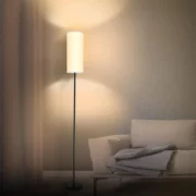 침실용 LED 플로어 램프, E27 전구, 조도 조절 독서등, 린넨 전등갓 램프, 거실 사무실, 3 색