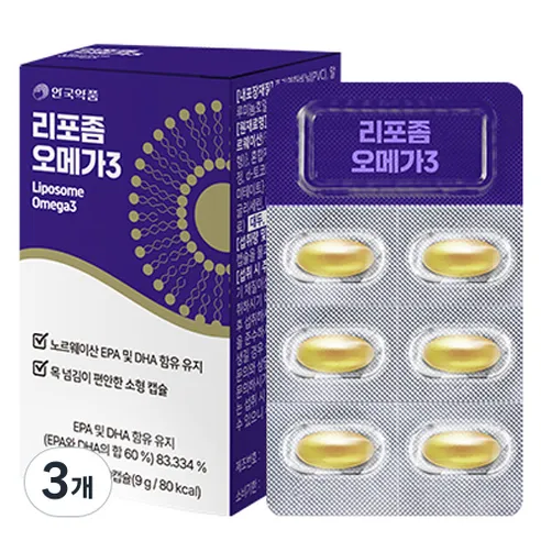 안국약품 리포좀 오메가 3 9g, 30정, 3개