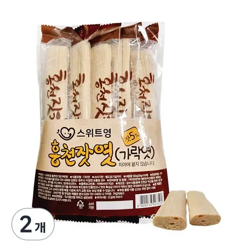 스위트영 홍천잣 가락엿, 350g, 2개