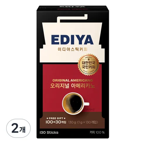 이디야 아메리카노 오리지널, 1g, 130개입, 2개