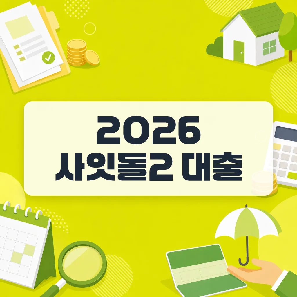 2026 사잇돌2 대출 자격조건·한도·금리 총정리
