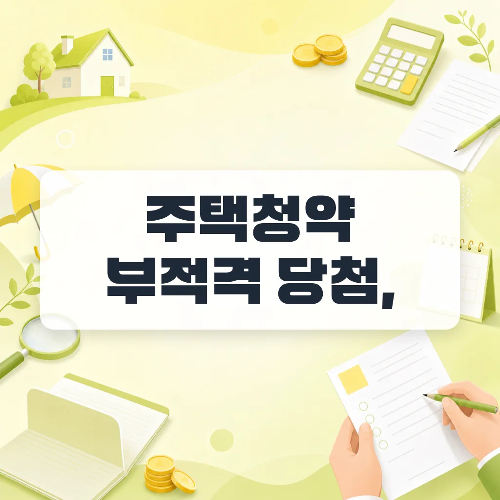 청약 부적격 당첨, 왜 취소되나 (무주택·부양가족 함정 2026)