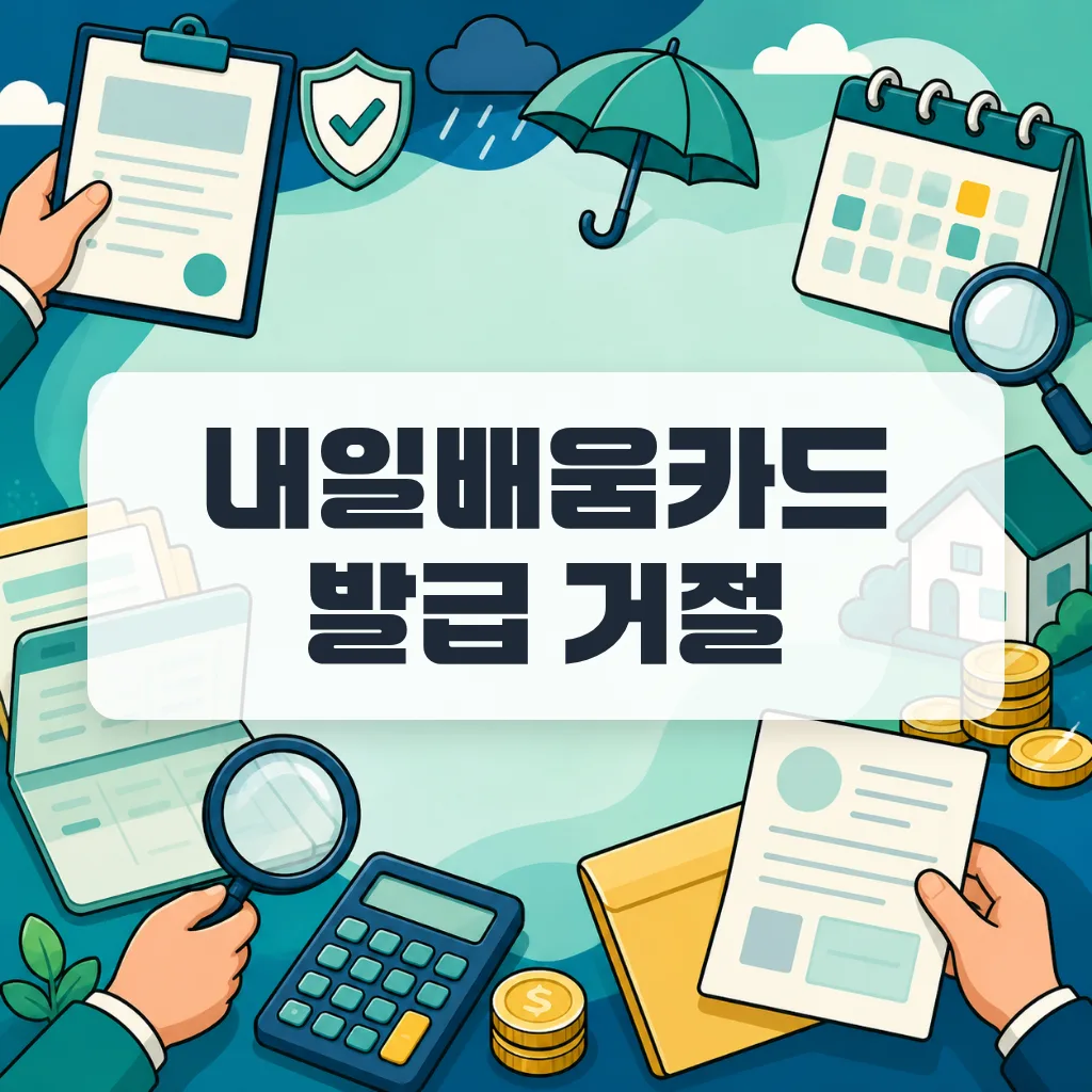 내일배움카드 발급 거절, 이 5가지에서 걸린다 (2026)