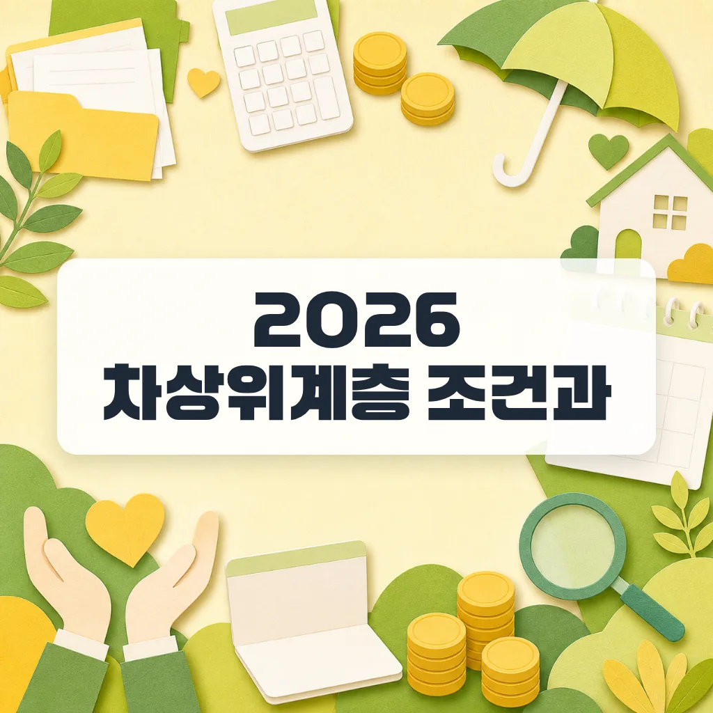 소득인정액으로 보는 2026 차상위계층 조건과 혜택