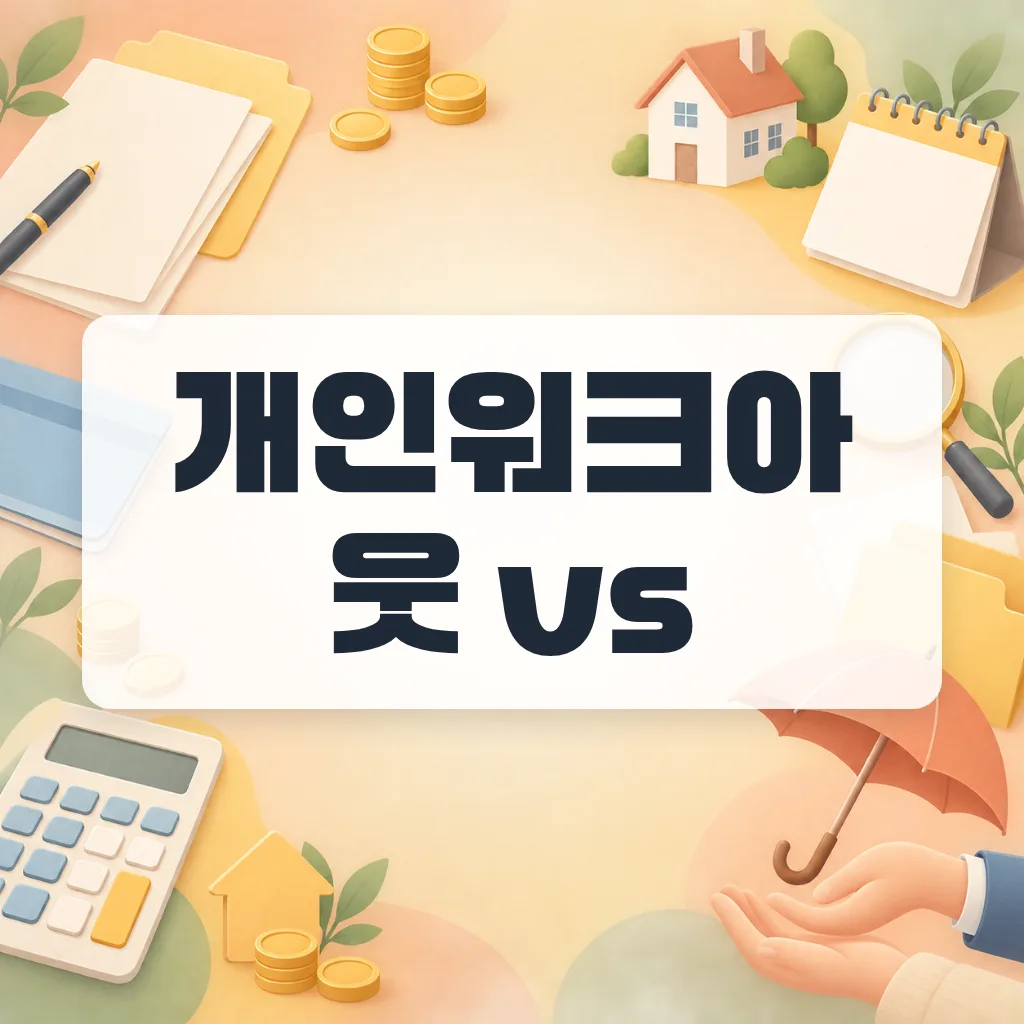 개인워크아웃 개인회생 비교, 연체 90일이 갈림길이다