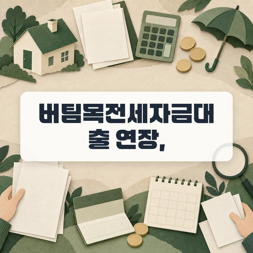 만기 3개월 전 시작하는 버팀목 전세대출 연장 준비