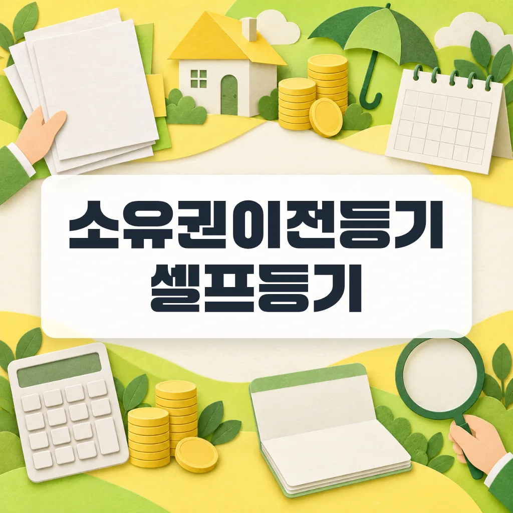 소유권이전등기 셀프등기 준비물, 잔금일 동선은 이렇게 돈다
