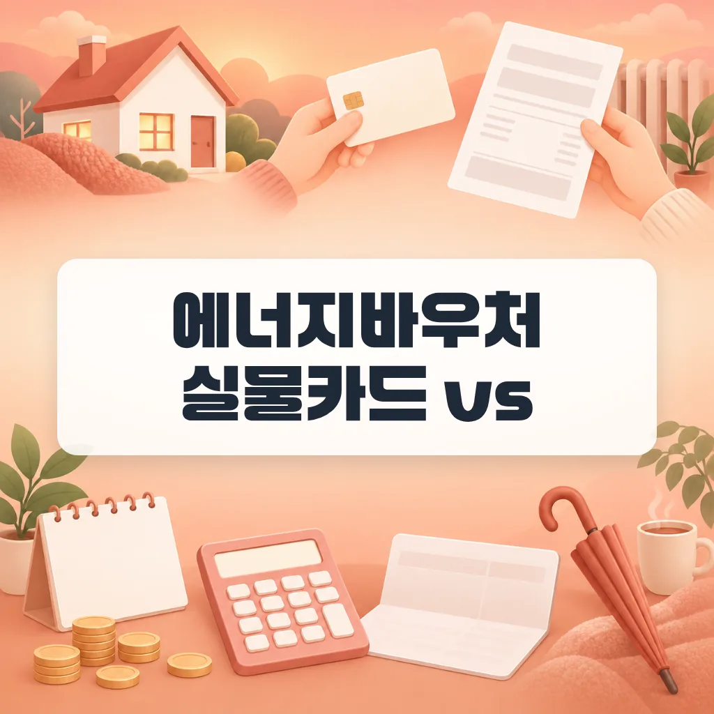 에너지바우처 실물카드 vs 요금차감, 보일러 연료로 고르는 올겨울